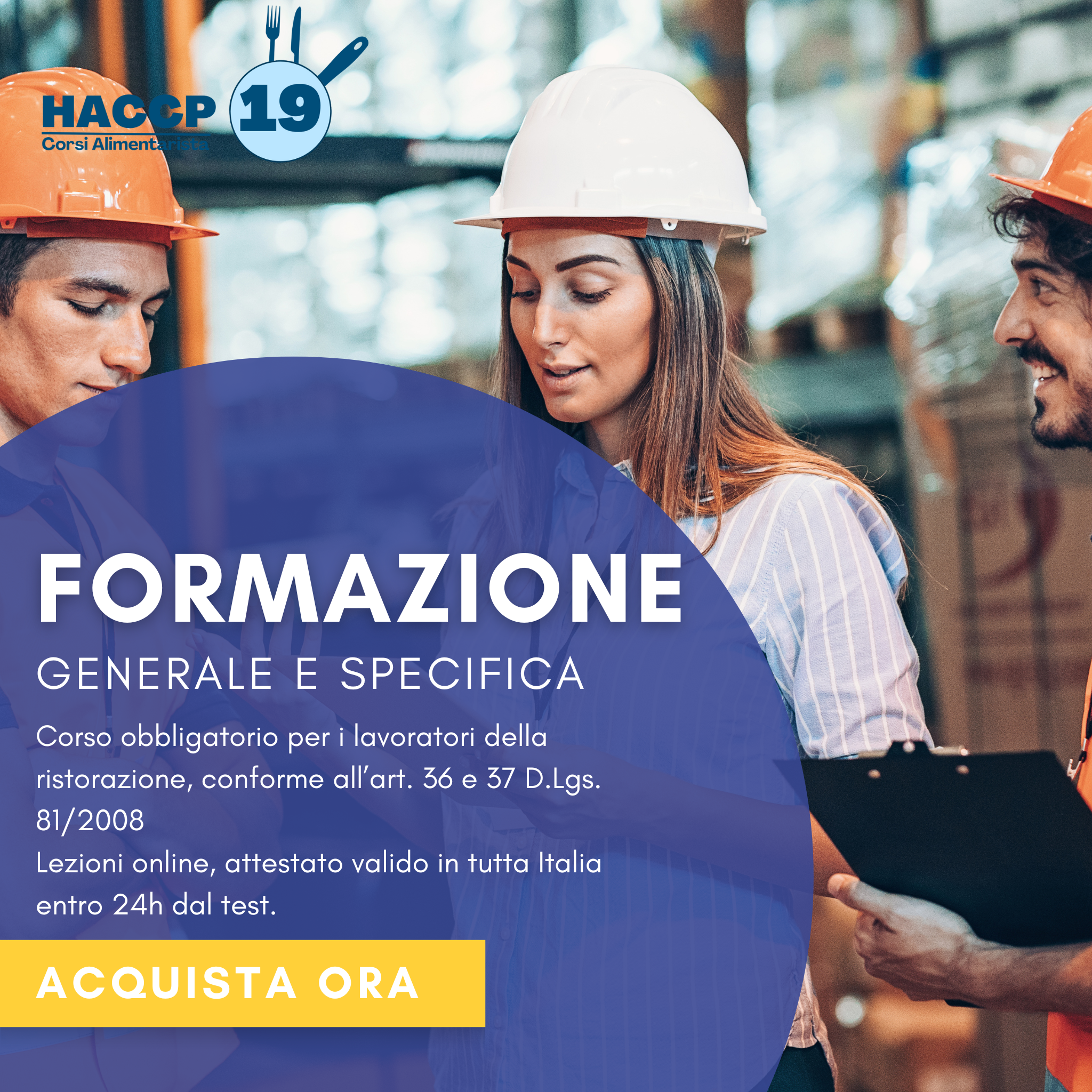 Formazione Generale e Specifica Lavoratore Rischio Basso (Art. 36 e 37)